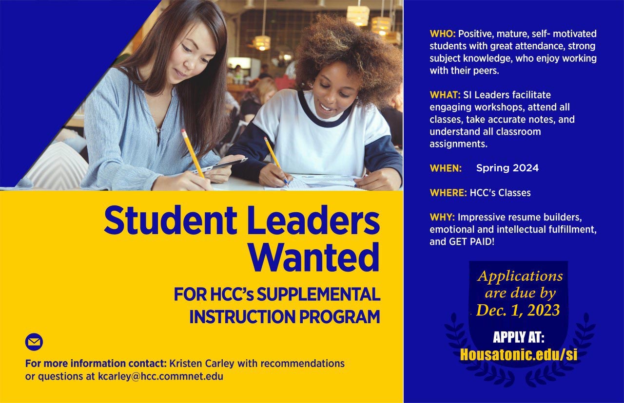 Supplemental Instruction - Student Leaders Wanted